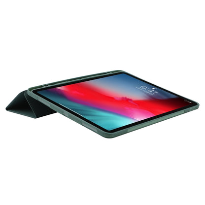 For iPad Pro 11 2024 Skin Feel Tri-fold Leather Tablet Case with Pen Slot(Dark Green) - iPad Pro 11 2024 Cases by PMC Jewellery | Online Shopping South Africa | PMC Jewellery | Buy Now Pay Later Mobicred