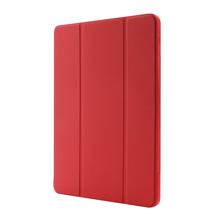 For iPad Pro 11 2024 Skin Feel Tri-fold Leather Tablet Case with Pen Slot(Red) - iPad Pro 11 2024 Cases by PMC Jewellery | Online Shopping South Africa | PMC Jewellery | Buy Now Pay Later Mobicred