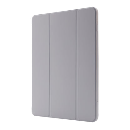For iPad Pro 11 2024 Skin Feel Tri-fold Leather Tablet Case with Pen Slot(Grey) - iPad Pro 11 2024 Cases by PMC Jewellery | Online Shopping South Africa | PMC Jewellery | Buy Now Pay Later Mobicred