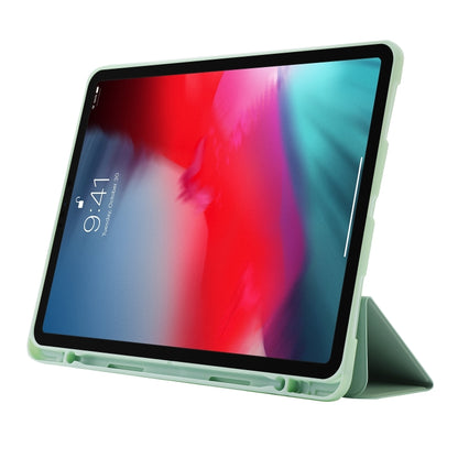 For iPad Pro 13 2024 Skin Feel Tri-fold Leather Tablet Case with Pen Slot(Matcha Green) - iPad Pro 13 2024 Cases by PMC Jewellery | Online Shopping South Africa | PMC Jewellery | Buy Now Pay Later Mobicred