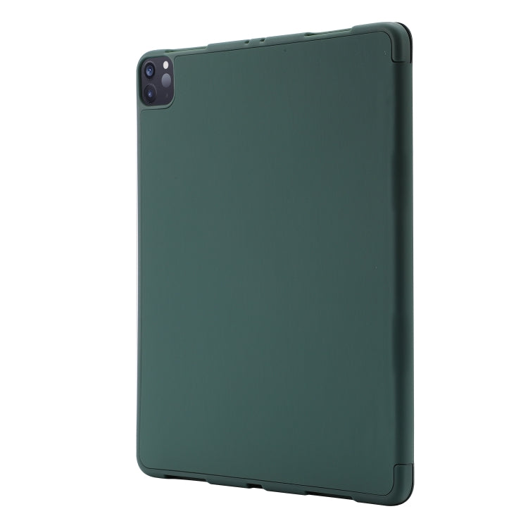 For iPad Air 11 2024 Skin Feel Tri-fold Leather Tablet Case with Pen Slot(Dark Green) - iPad Air 11 2024 Cases by PMC Jewellery | Online Shopping South Africa | PMC Jewellery | Buy Now Pay Later Mobicred