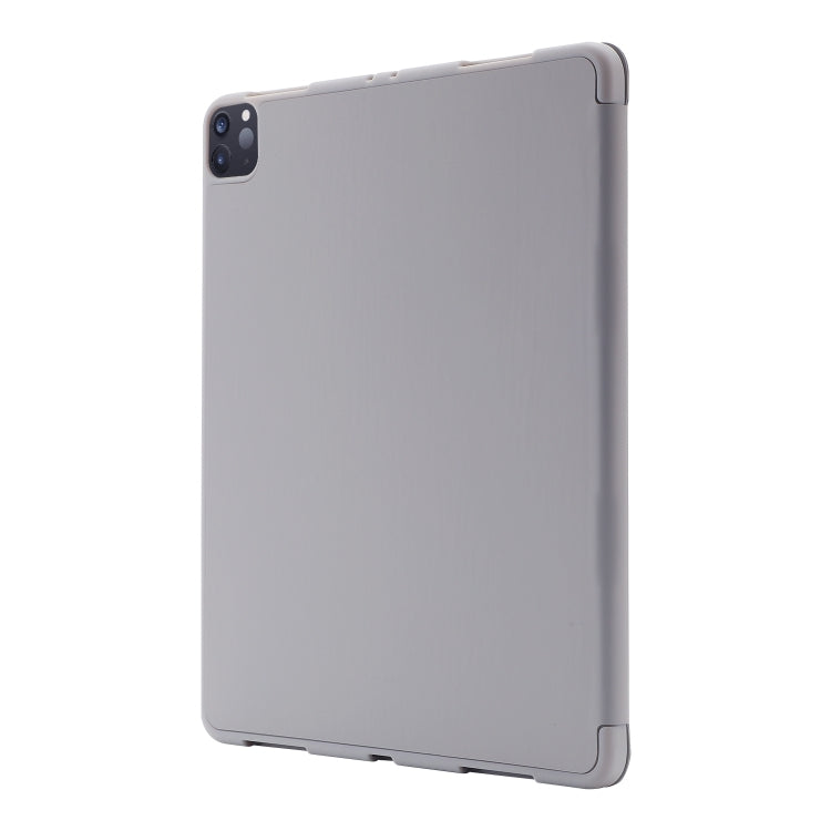 For iPad Air 11 2024 Skin Feel Tri-fold Leather Tablet Case with Pen Slot(Grey) - iPad Air 11 2024 Cases by PMC Jewellery | Online Shopping South Africa | PMC Jewellery | Buy Now Pay Later Mobicred