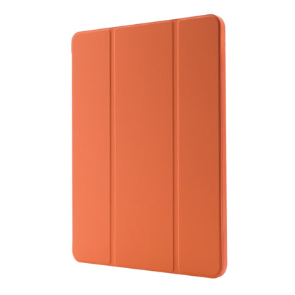For iPad Air 13 2024 Skin Feel Tri-fold Leather Tablet Case with Pen Slot(Orange) - iPad Air 13 2024 Cases by PMC Jewellery | Online Shopping South Africa | PMC Jewellery | Buy Now Pay Later Mobicred