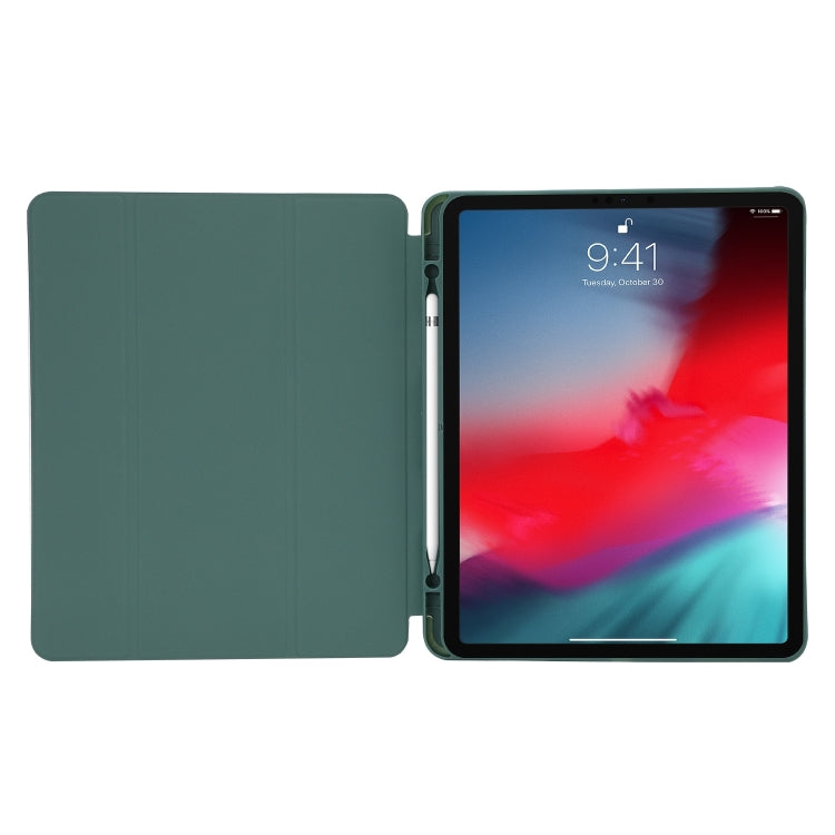 For iPad Pro 11 2024 Skin Feel Tri-fold Leather Tablet Case with Pen Slot(Orange) - iPad Pro 11 2024 Cases by PMC Jewellery | Online Shopping South Africa | PMC Jewellery | Buy Now Pay Later Mobicred