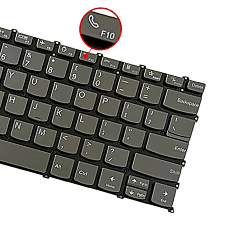 For Lenovo IdeaPad 5 / Yoga Slim 7 Pro US Version Laptop Backlight Keyboard, F10 Key with Phone Icon(Grey) - Lenovo Spare Parts by PMC Jewellery | Online Shopping South Africa | PMC Jewellery | Buy Now Pay Later Mobicred