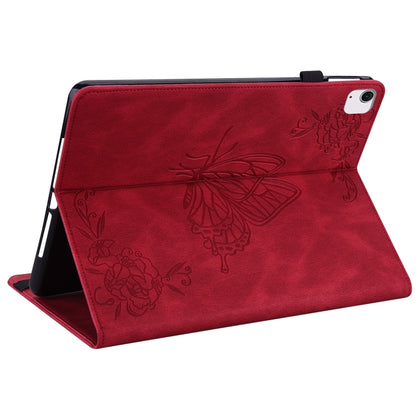 For iPad Air 11 2024 Butterfly Flower Embossed Leather Tablet Case(Red) - iPad Air 11 2024 Cases by PMC Jewellery | Online Shopping South Africa | PMC Jewellery | Buy Now Pay Later Mobicred