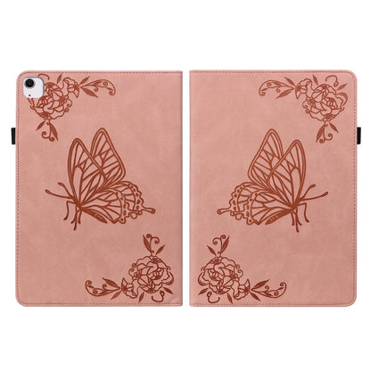 For iPad Air 11 2024 Butterfly Flower Embossed Leather Tablet Case(Rose Gold) - iPad Air 11 2024 Cases by PMC Jewellery | Online Shopping South Africa | PMC Jewellery | Buy Now Pay Later Mobicred