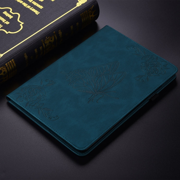 For iPad Pro 11 2024 Butterfly Flower Embossed Leather Tablet Case(Blue) - iPad Pro 11 2024 Cases by PMC Jewellery | Online Shopping South Africa | PMC Jewellery | Buy Now Pay Later Mobicred