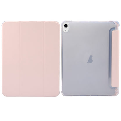 For iPad Air 11 2024 3-folding Electric Pressed Skin Texture Leather Tablet Case(Light Pink) - iPad Air 11 2024 Cases by PMC Jewellery | Online Shopping South Africa | PMC Jewellery | Buy Now Pay Later Mobicred