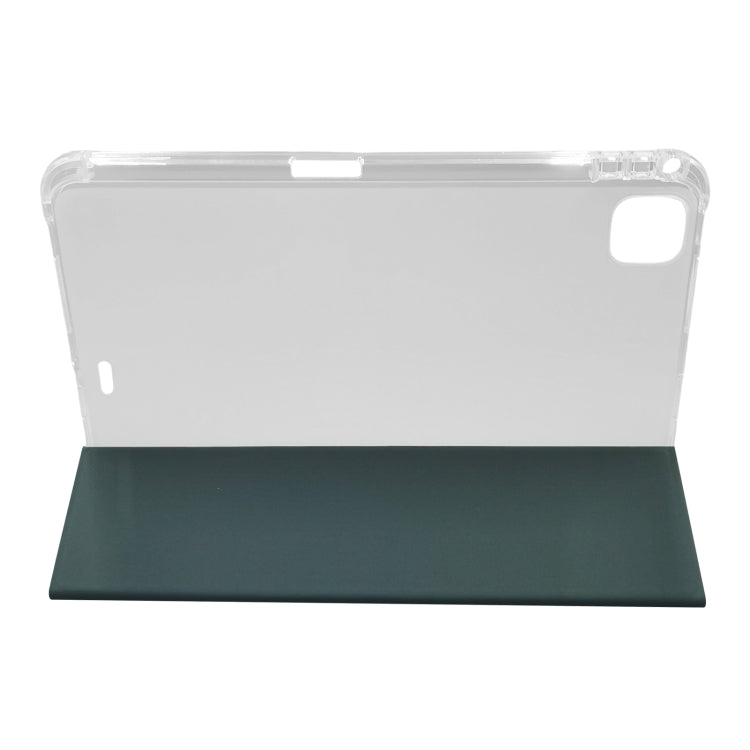 For iPad Pro 11 2024 3-folding Electric Pressed Skin Texture Leather Tablet Case(Deep Green) - iPad Pro 11 2024 Cases by PMC Jewellery | Online Shopping South Africa | PMC Jewellery | Buy Now Pay Later Mobicred
