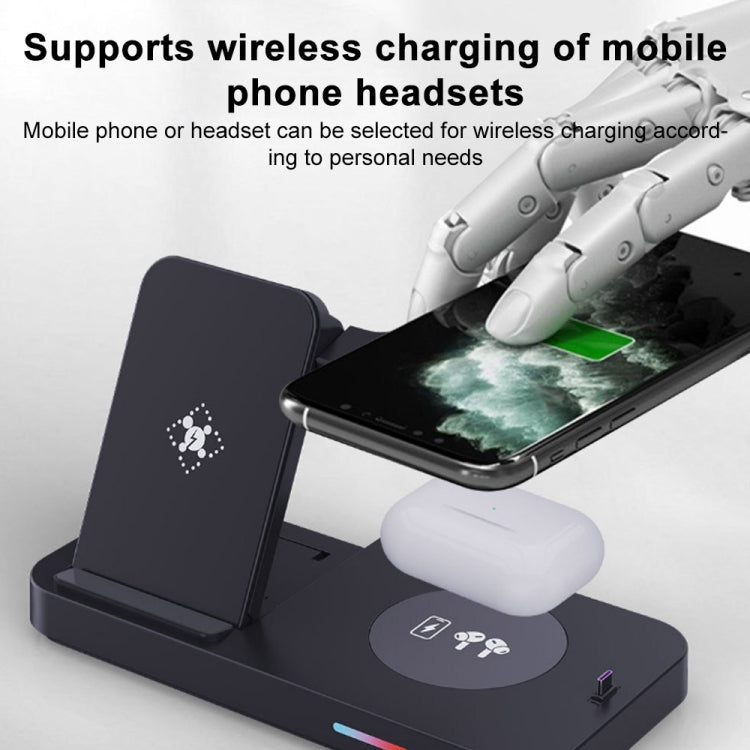 For Huawei Series 3 in 1 15W Earphones/Phones/Watch Fold Wireless Charger Stand(White) - Multifunction Charger by PMC Jewellery | Online Shopping South Africa | PMC Jewellery | Buy Now Pay Later Mobicred