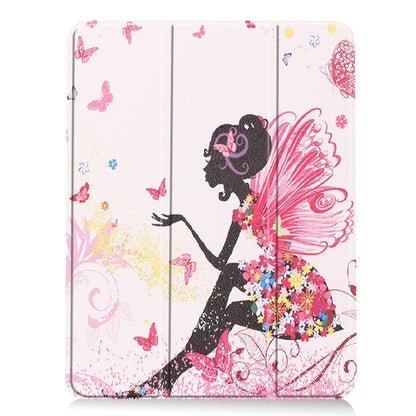 For iPad Air 11 2024 Custer Painted 3-Fold Holder Smart Leather Tablet Case(Elf Girl) - iPad Air 11 2024 Cases by PMC Jewellery | Online Shopping South Africa | PMC Jewellery | Buy Now Pay Later Mobicred