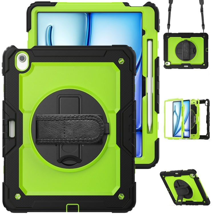 For iPad Air 13 2024 Silicone + PC Tablet Protective Case(Yellow Green+Black) - iPad Air 13 2024 Cases by PMC Jewellery | Online Shopping South Africa | PMC Jewellery | Buy Now Pay Later Mobicred