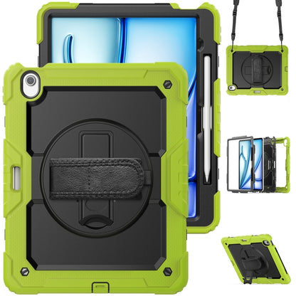 For iPad Air 13 2024 Silicone + PC Tablet Protective Case(Black+Yellow Green) - iPad Air 13 2024 Cases by PMC Jewellery | Online Shopping South Africa | PMC Jewellery | Buy Now Pay Later Mobicred
