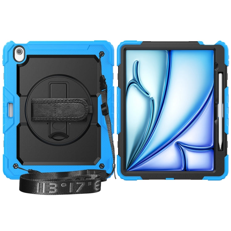 For iPad Air 13 2024 Silicone + PC Tablet Protective Case(Black+Light Blue) - iPad Air 13 2024 Cases by PMC Jewellery | Online Shopping South Africa | PMC Jewellery | Buy Now Pay Later Mobicred