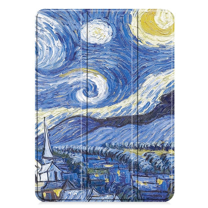 For iPad Pro 11 2024 Custer Painted 3-Fold Holder Smart Leather Tablet Case(Starry Sky) - iPad Pro 11 2024 Cases by PMC Jewellery | Online Shopping South Africa | PMC Jewellery | Buy Now Pay Later Mobicred