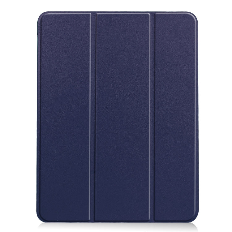 For iPad Air 11 2024 Custer TPU Pure Color 3-Fold Holder Smart Leather Tablet Case(Dark Blue) - iPad Air 11 2024 Cases by PMC Jewellery | Online Shopping South Africa | PMC Jewellery | Buy Now Pay Later Mobicred