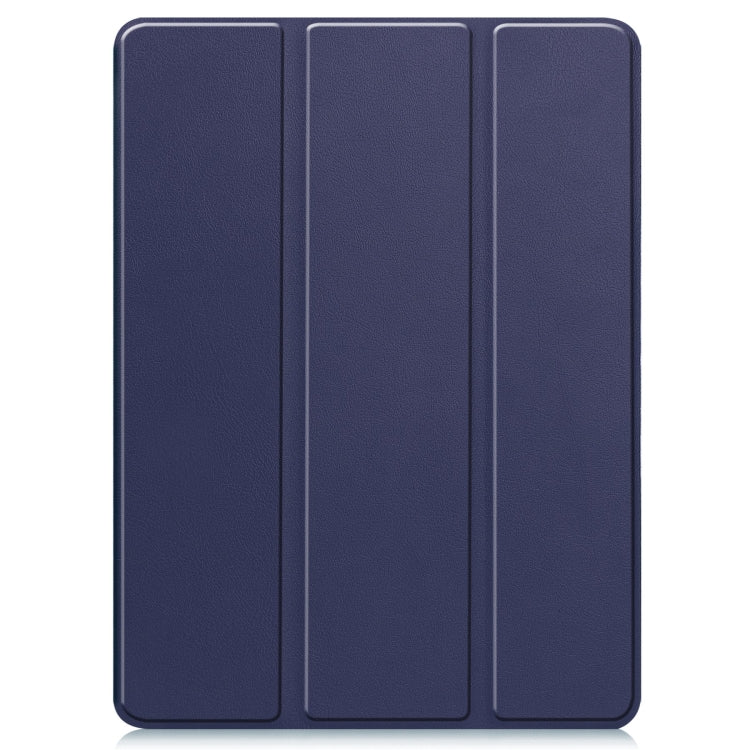 For iPad Pro 11 2024 Custer TPU Pure Color 3-Fold Holder Smart Leather Tablet Case with Pen Tray(Dark Blue) - iPad Pro 11 2024 Cases by PMC Jewellery | Online Shopping South Africa | PMC Jewellery | Buy Now Pay Later Mobicred