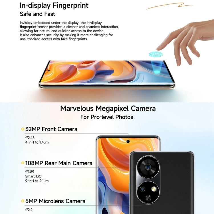 [HK Warehouse] Ulefone Note 17 Pro, 12GB+256GB, Screen Fingerprint, 6.78 inch Android 13 MediaTek Helio G99 MTK6789 Octa Core, NFC, Network: 4G(Amber Orange) - Ulefone by Ulefone | Online Shopping South Africa | PMC Jewellery