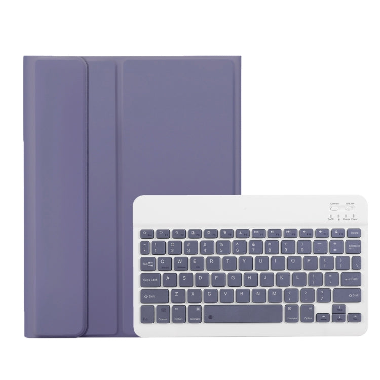 For iPad Pro 11 2024 A13B Lambskin Texture Bluetooth Touch Keyboard Leather Tablet Case with Pen Slot(Purple) - For iPad Pro by PMC Jewellery | Online Shopping South Africa | PMC Jewellery | Buy Now Pay Later Mobicred