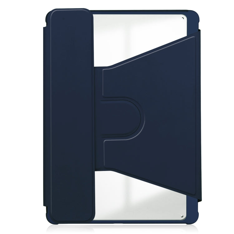 For iPad Pro 13 2024 Transparent Rotation Smart Leather Tablet Case(Dark Blue) - iPad Pro 13 2024 Cases by PMC Jewellery | Online Shopping South Africa | PMC Jewellery | Buy Now Pay Later Mobicred