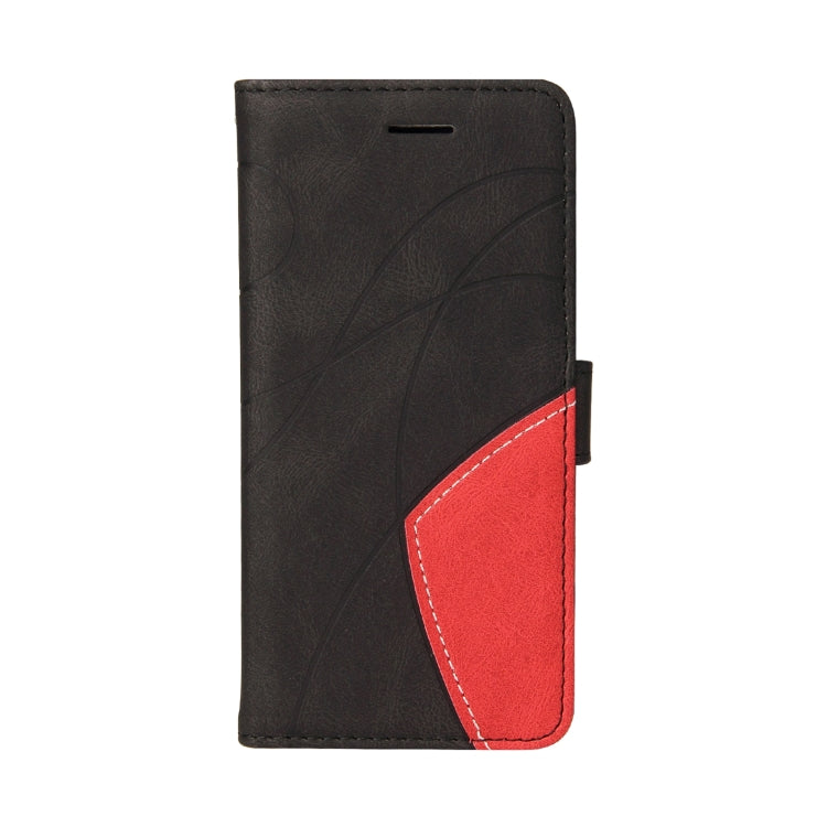 For iPhone SE 2024 Dual-color Splicing Flip Leather Phone Case(Black) - More iPhone Cases by PMC Jewellery | Online Shopping South Africa | PMC Jewellery | Buy Now Pay Later Mobicred
