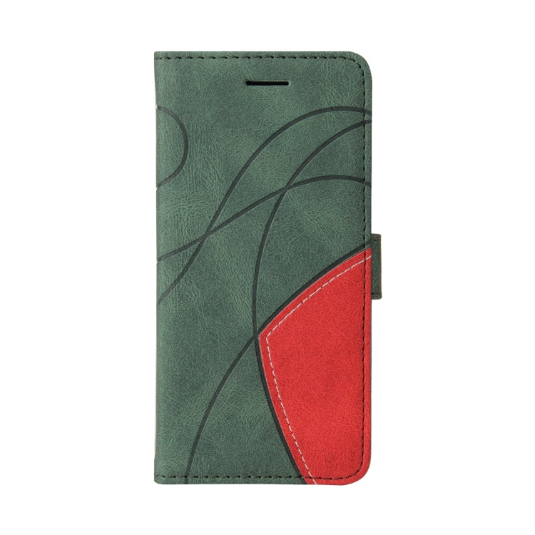 For iPhone SE 2024 Dual-color Splicing Flip Leather Phone Case(Green) - More iPhone Cases by PMC Jewellery | Online Shopping South Africa | PMC Jewellery | Buy Now Pay Later Mobicred