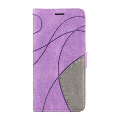 For iPhone SE 2024 Dual-color Splicing Flip Leather Phone Case(Purple) - More iPhone Cases by PMC Jewellery | Online Shopping South Africa | PMC Jewellery | Buy Now Pay Later Mobicred