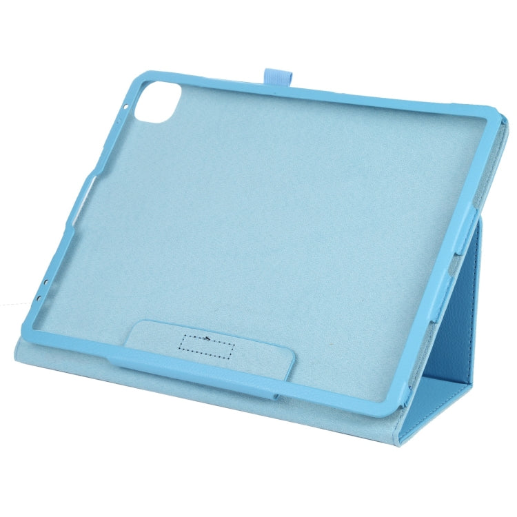 For iPad Air 11 2024 Litchi Texture Solid Color Leather Tablet Case(Sky Blue) - iPad Air 11 2024 Cases by PMC Jewellery | Online Shopping South Africa | PMC Jewellery | Buy Now Pay Later Mobicred