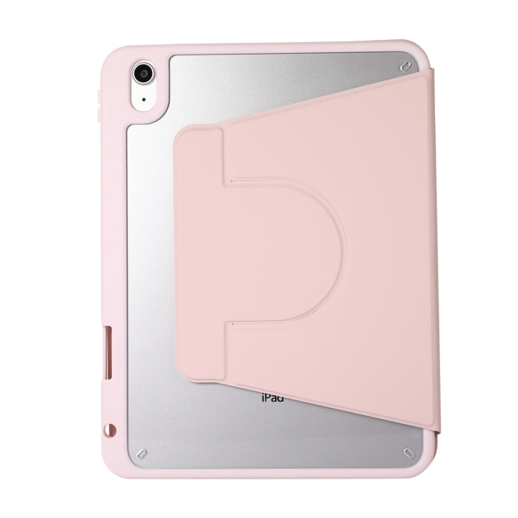 For iPad Pro 11 2024 2 in 1 Acrylic Split Rotating Leather Tablet Case(Pink) - iPad Pro 11 2024 Cases by PMC Jewellery | Online Shopping South Africa | PMC Jewellery | Buy Now Pay Later Mobicred