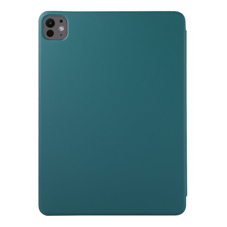 For iPad Pro 13 2024 Double-sided Clip Non-buckle Magnetic PU Smart Tablet Case(Dark Green) - iPad Air 13 2024 Cases by PMC Jewellery | Online Shopping South Africa | PMC Jewellery | Buy Now Pay Later Mobicred