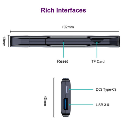 HK1 RBOX D8 RK3528 Android 13.0 Quad Core 8K HD Wifi6 Bluetooth TV Stick, RAM:4GB+32GB(US Plug) - Android TV Sticks by PMC Jewellery | Online Shopping South Africa | PMC Jewellery | Buy Now Pay Later Mobicred