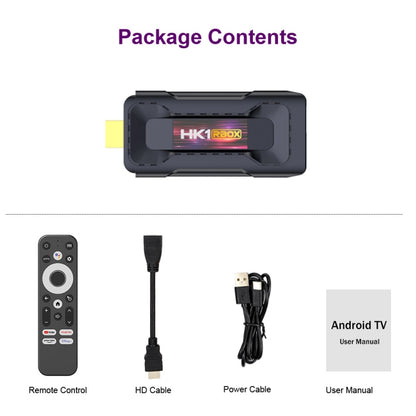 HK1 RBOX D8 RK3528 Android 13.0 Quad Core 8K HD Wifi6 Bluetooth TV Stick, RAM:4GB+32GB(US Plug) - Android TV Sticks by PMC Jewellery | Online Shopping South Africa | PMC Jewellery | Buy Now Pay Later Mobicred