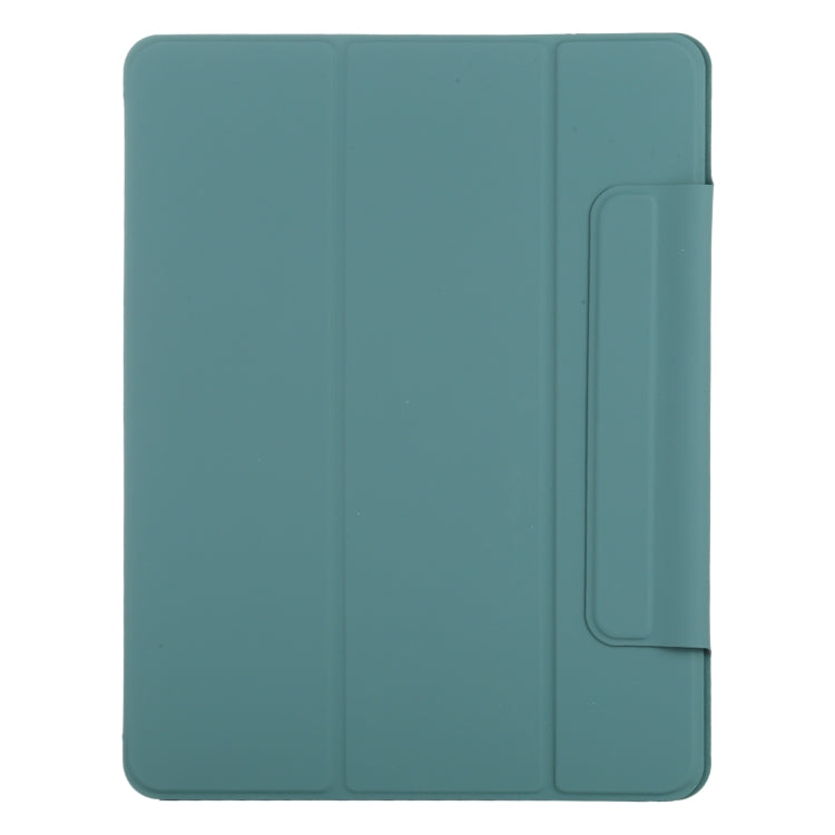 For iPad Pro 13 2024 Double-sided Clip Fixed Buckle Magnetic PU Leather Smart Tablet Case(Green) - iPad Pro 13 2024 Cases by PMC Jewellery | Online Shopping South Africa | PMC Jewellery | Buy Now Pay Later Mobicred