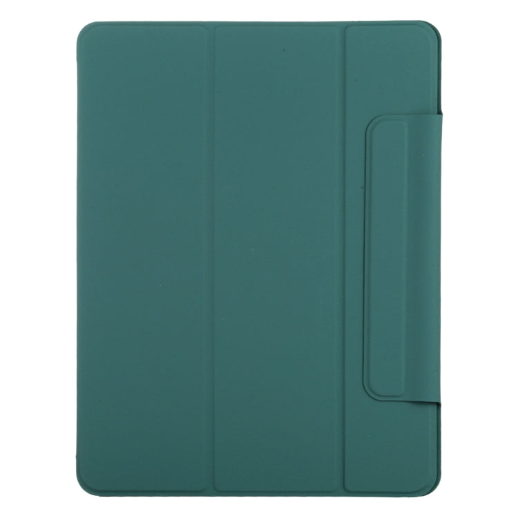 For iPad Pro 13 2024 Double-sided Clip Fixed Buckle Magnetic PU Leather Smart Tablet Case(Dark Green) - iPad Pro 13 2024 Cases by PMC Jewellery | Online Shopping South Africa | PMC Jewellery | Buy Now Pay Later Mobicred