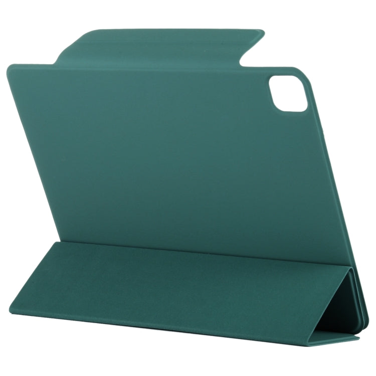 For iPad Pro 13 2024 Double-sided Clip Fixed Buckle Magnetic PU Leather Smart Tablet Case(Dark Green) - iPad Pro 13 2024 Cases by PMC Jewellery | Online Shopping South Africa | PMC Jewellery | Buy Now Pay Later Mobicred