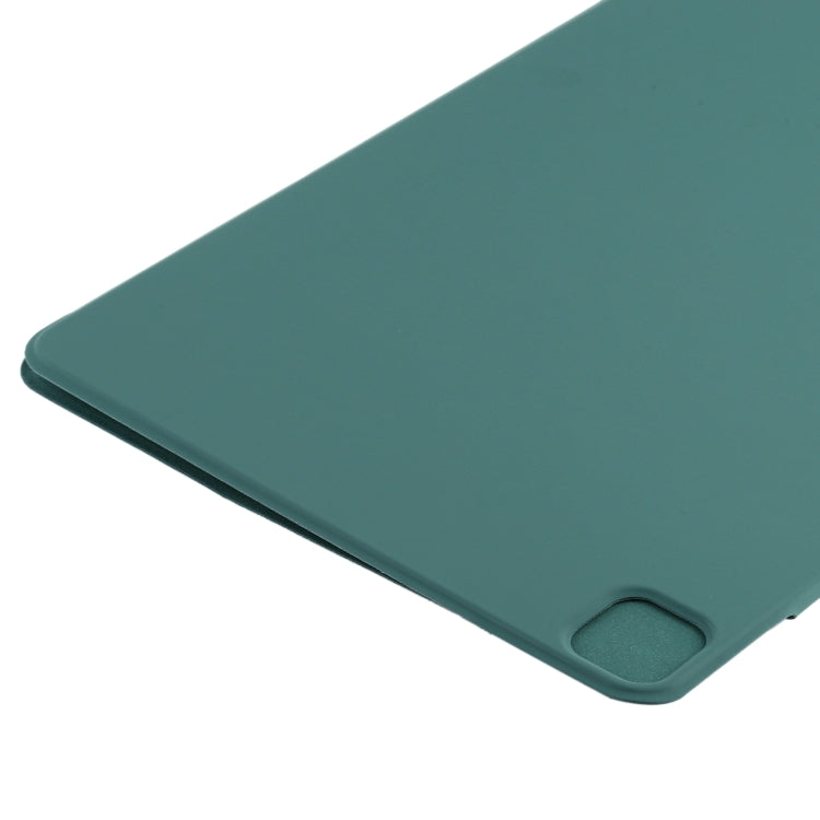 For iPad Pro 13 2024 Double-sided Clip Fixed Buckle Magnetic PU Leather Smart Tablet Case(Dark Green) - iPad Pro 13 2024 Cases by PMC Jewellery | Online Shopping South Africa | PMC Jewellery | Buy Now Pay Later Mobicred