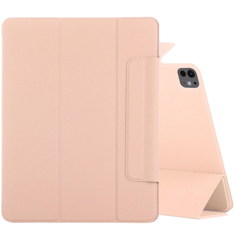 For iPad Pro 13 2024 Double-sided Clip Fixed Buckle Magnetic PU Leather Smart Tablet Case(Gold) - iPad Pro 13 2024 Cases by PMC Jewellery | Online Shopping South Africa | PMC Jewellery | Buy Now Pay Later Mobicred