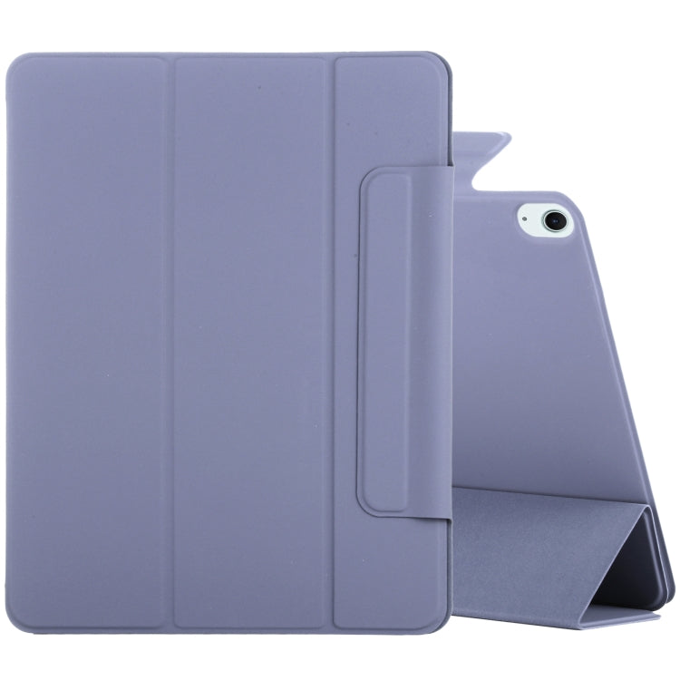 For iPad Air 11 2024 Double-sided Clip Fixed Buckle Magnetic PU Leather Smart Tablet Case(Purple) - iPad Air 11 2024 Cases by PMC Jewellery | Online Shopping South Africa | PMC Jewellery | Buy Now Pay Later Mobicred