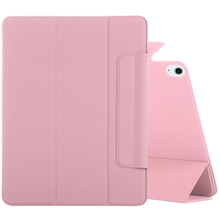 For iPad Air 11 2024 Double-sided Clip Fixed Buckle Magnetic PU Leather Smart Tablet Case(Light Pink) - iPad Air 11 2024 Cases by PMC Jewellery | Online Shopping South Africa | PMC Jewellery | Buy Now Pay Later Mobicred