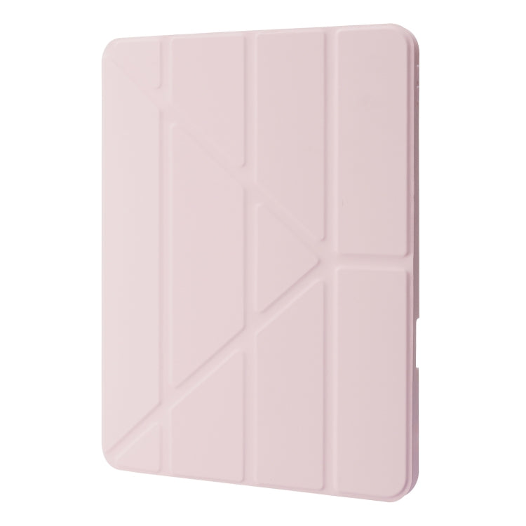 For iPad Pro 11 2024 Deformation Transparent Acrylic Leather Tablet Case(Pink) - iPad Pro 11 2024 Cases by PMC Jewellery | Online Shopping South Africa | PMC Jewellery | Buy Now Pay Later Mobicred