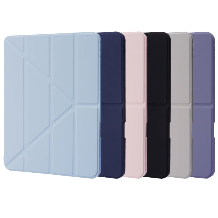 For iPad Air 11 2024 Deformation Transparent Acrylic Leather Tablet Case(Lavender Grey) - iPad Air 11 2024 Cases by PMC Jewellery | Online Shopping South Africa | PMC Jewellery | Buy Now Pay Later Mobicred