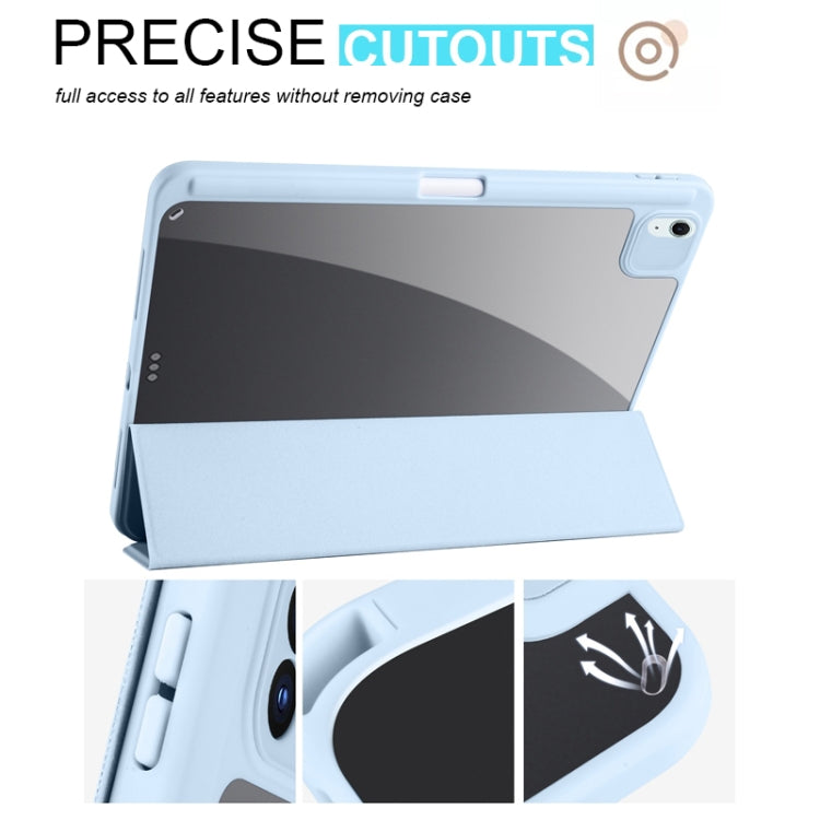 For iPad Air 11 2024 Acrylic 3-folding Smart Leather Tablet Case(Sky Blue) - iPad Air 11 2024 Cases by PMC Jewellery | Online Shopping South Africa | PMC Jewellery | Buy Now Pay Later Mobicred