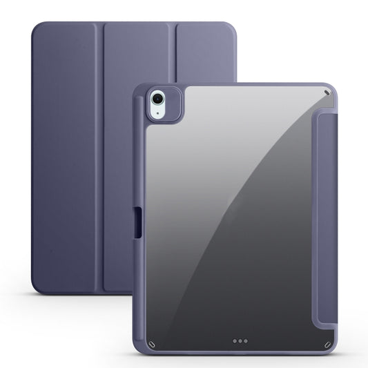 For iPad Air 11 2024 Acrylic 3-folding Smart Leather Tablet Case(Purple) - iPad Air 11 2024 Cases by PMC Jewellery | Online Shopping South Africa | PMC Jewellery | Buy Now Pay Later Mobicred