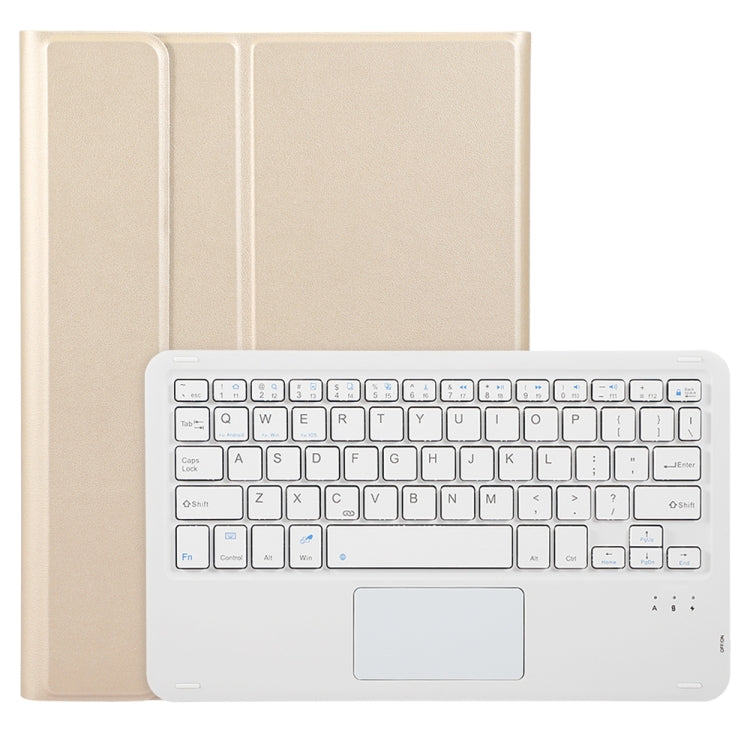 For iPad Pro 11 2024 A13B-A Lambskin Texture Bluetooth Touch Square Keyboard Leather Tablet Case with Pen Slot(Gold) - For iPad Pro by PMC Jewellery | Online Shopping South Africa | PMC Jewellery | Buy Now Pay Later Mobicred