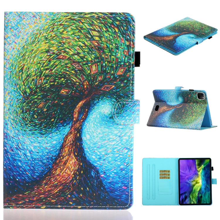 For iPad Pro 11 2024 Coloured Drawing Stitching Smart Leather Tablet Case(Abstract Tree) - iPad Pro 11 2024 Cases by PMC Jewellery | Online Shopping South Africa | PMC Jewellery | Buy Now Pay Later Mobicred