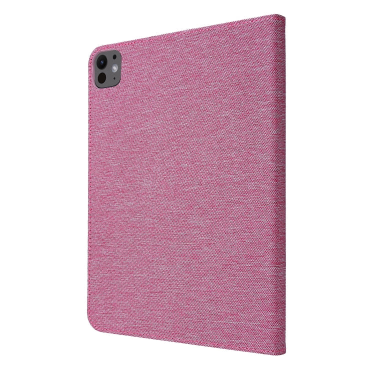 For iPad Air 11 2024 Fabric Leather Tablet Case(Rose Red) - iPad Air 11 2024 Cases by PMC Jewellery | Online Shopping South Africa | PMC Jewellery | Buy Now Pay Later Mobicred