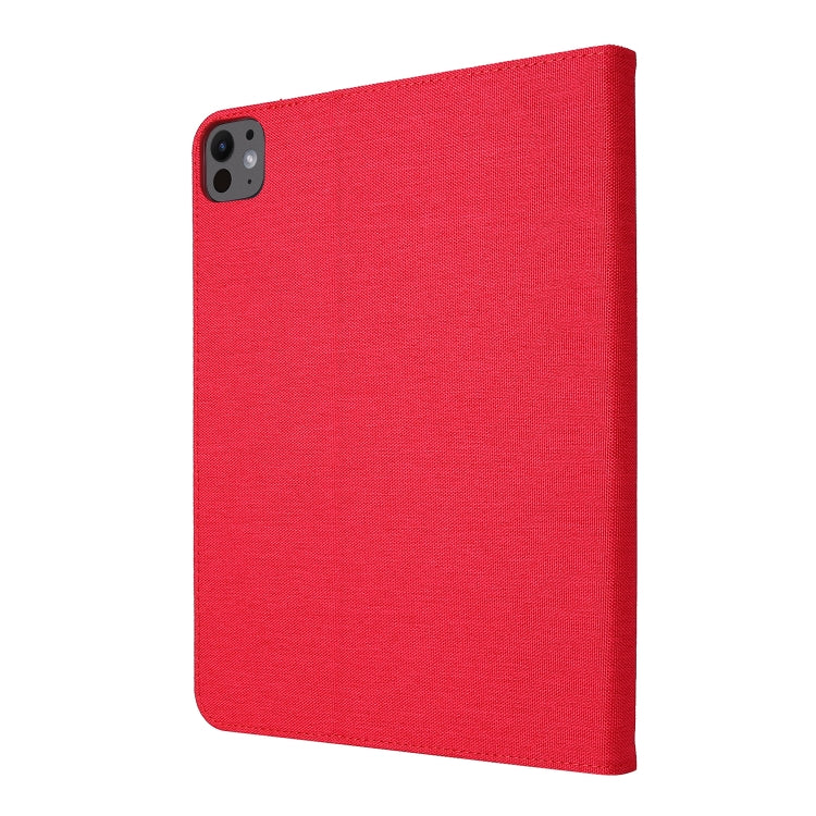 For iPad Air 11 2024 Fabric Leather Tablet Case(Red) - iPad Air 11 2024 Cases by PMC Jewellery | Online Shopping South Africa | PMC Jewellery | Buy Now Pay Later Mobicred