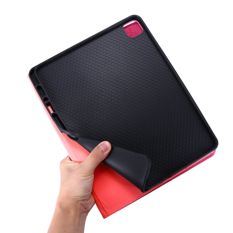 For iPad Air 11 2024 Fabric Leather Tablet Case(Red) - iPad Air 11 2024 Cases by PMC Jewellery | Online Shopping South Africa | PMC Jewellery | Buy Now Pay Later Mobicred