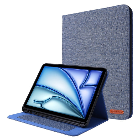 For iPad Air 11 2024 Fabric Leather Tablet Case(Blue) - iPad Air 11 2024 Cases by PMC Jewellery | Online Shopping South Africa | PMC Jewellery | Buy Now Pay Later Mobicred